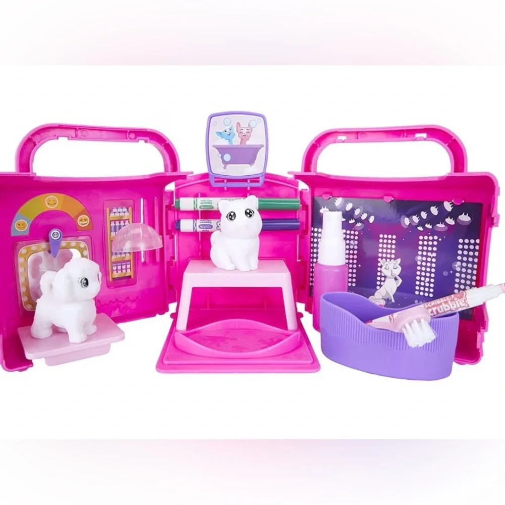 Crayola scribble & scrub pet salon w/ 3 pets (RETIRED)